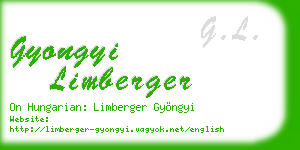 gyongyi limberger business card
